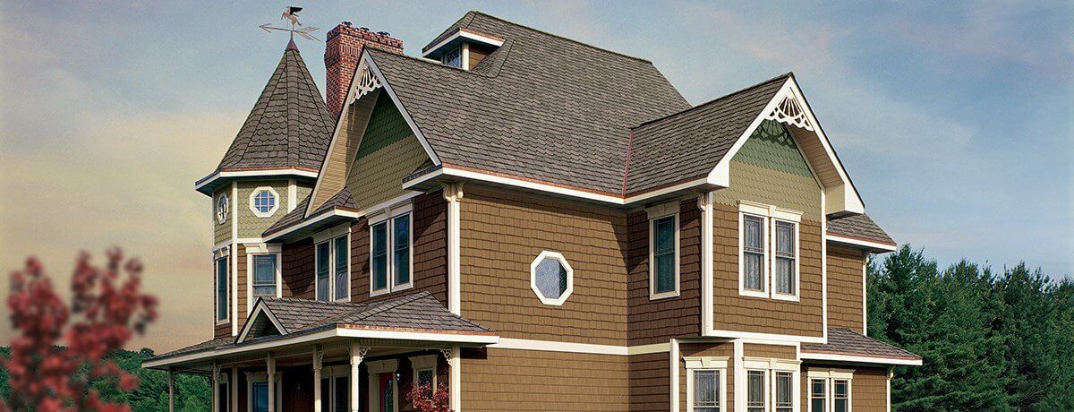 CEDAR IMPRESSIONS Double 7″ Staggered Perfection shown on a home